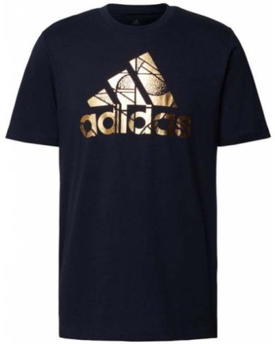 T-shirt z printem Adidas Performance, niebieski