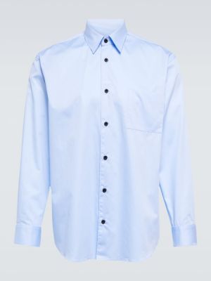 Koszula bawełniana Gr10k niebieska