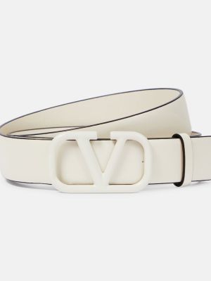 Cinturón de cuero Valentino Garavani blanco