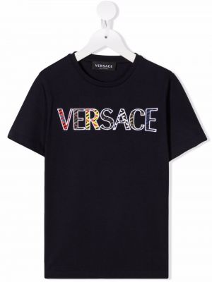 T-shirt för tjejer Versace Kids blå