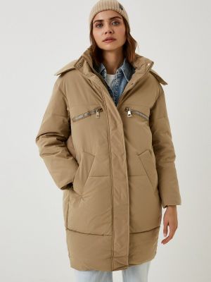 Утепленная демисезонная куртка Allegri коричневая