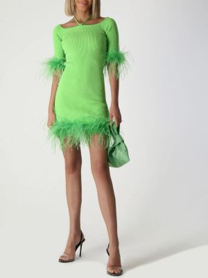Коктейльное платье из вискозы Giuseppe Di Morabito зеленое