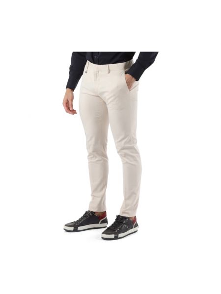 Pantalones slim fit de algodón de modal Antony Morato beige