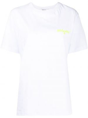 T-shirt con stampa Msgm bianco