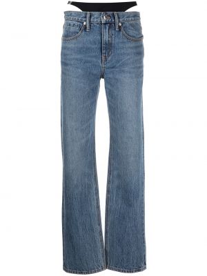 Straight leg jeans a vita bassa Alexander Wang blu