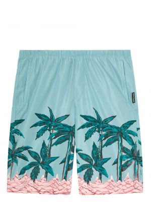 Shorts à imprimé Palm Angels bleu