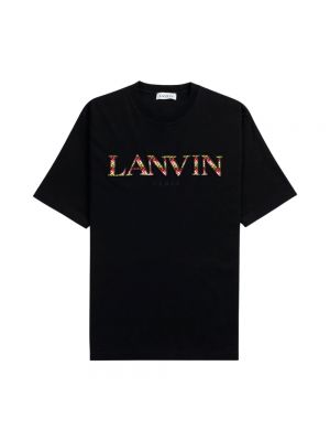 Camicia ricamata di cotone Lanvin nero
