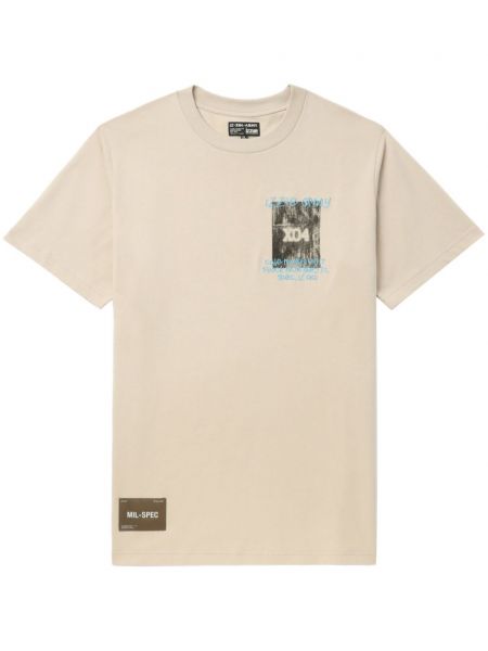 T-shirt aus baumwoll mit print Izzue beige