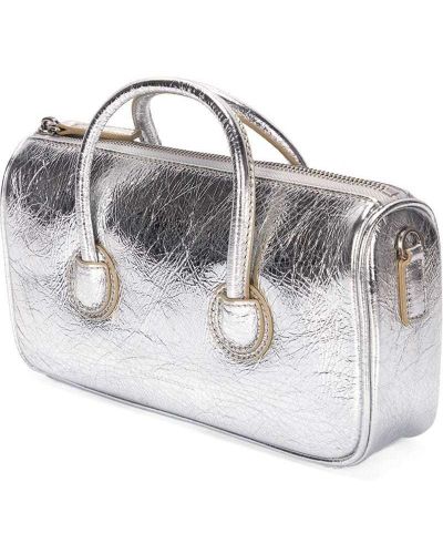 Bőr táska Marge Sherwood ezüstszínű