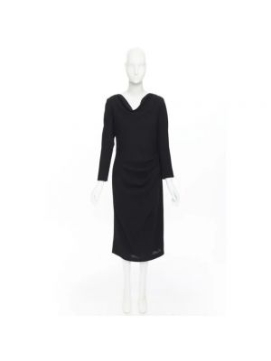 Vestido de lana Alexander Mcqueen Pre-owned negro