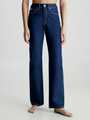 Pantalon droit Calvin Klein Jeans bleu