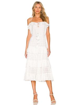 Karina Grimaldi Jessie Embellished Dot Maxi Dress in White. Size S, M, L.