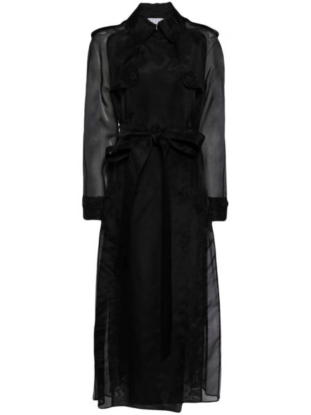 Manteau trapèze plissé Gabriela Hearst noir