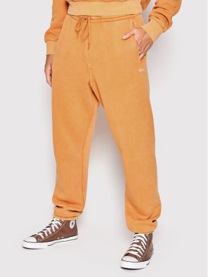 Teplákové nohavice Vans oranžová
