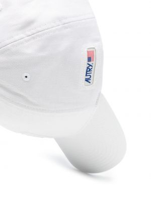 Haftowana czapka z daszkiem bawełniana Autry biała