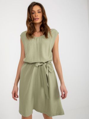 Платье-рубашка Fashionhunters зеленое