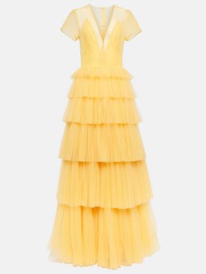 Μάξι φόρεμα Costarellos κίτρινο