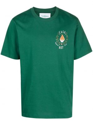 T-shirt mit print Casablanca grün