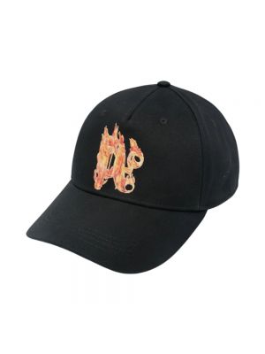 Hut mit stickerei aus baumwoll Palm Angels schwarz