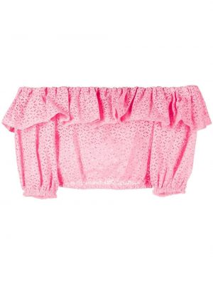 Ruffle crop top P.a.r.o.s.h. rosa