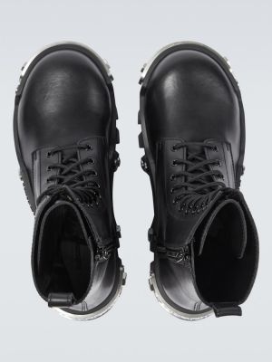 Krajkové kožené kotníkové boty Balenciaga