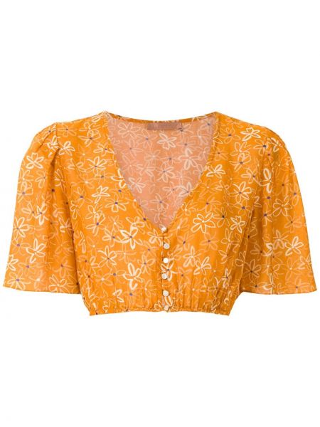 Kurze bluse mit print Clube Bossa orange