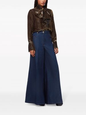 Zvonové džíny relaxed fit Nina Ricci modré