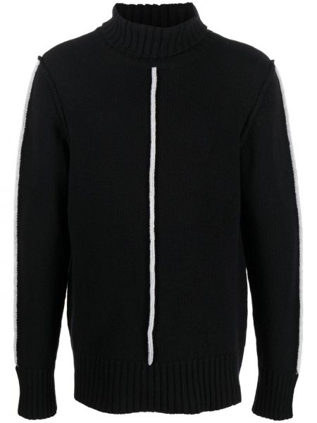 Пуловер на райета Egonlab черно