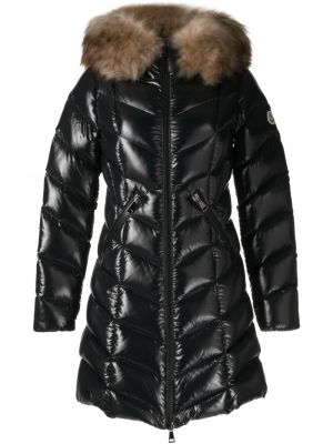 Steppelt kapucnis kabát Moncler fekete