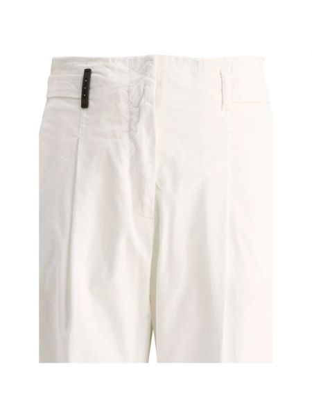 Pantalones rectos con flecos Peserico blanco