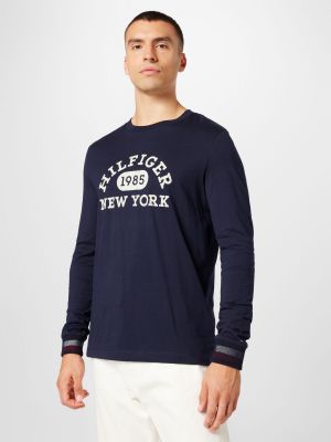 Marškinėliai ilgomis rankovėmis Tommy Hilfiger mėlyna