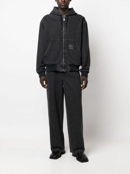 Bavlněná bunda s oděrkami s kapucí Givenchy