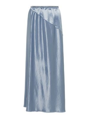 Saténová midi sukňa s vysokým pásom Dorothee Schumacher modrá