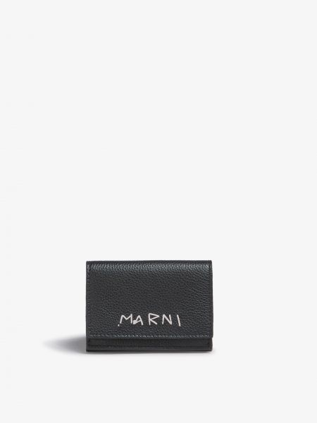 Классический кошелек с логотипом Marni черный