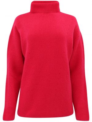 Kašmírový hodvábny sveter Lapointe červená