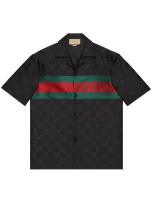 Koszula żakardowa Gucci czarna