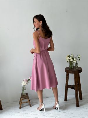 Хлопковое платье миди Прованс розовое