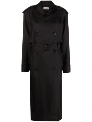 Trench en soie Saint Laurent noir