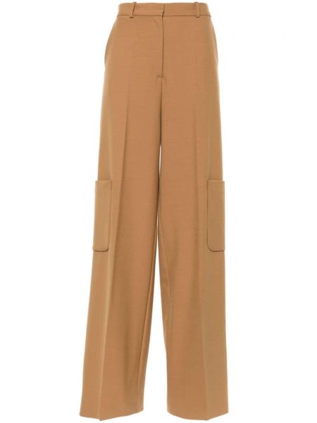 Spodnie z zaprasowanym kantem z kieszeniami Viktor & Rolf brązowe