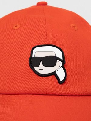Pamučna kapa Karl Lagerfeld narančasta