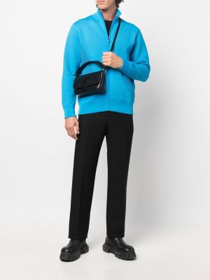 Džemperis ar rāvējslēdzēju ar izšuvumiem Botter zils