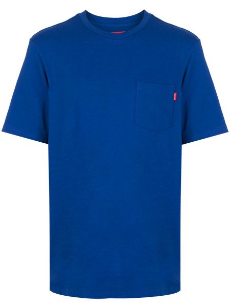 Camiseta manga corta con bolsillos Supreme azul