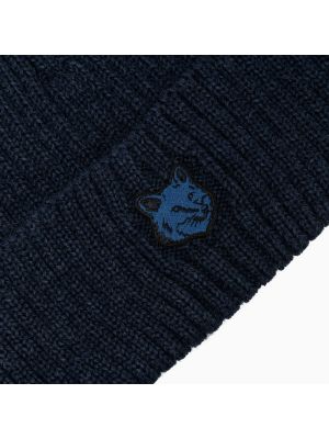 Gorro de lana Maison Kitsuné azul