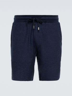 Pantalones cortos de algodón Frescobol Carioca azul