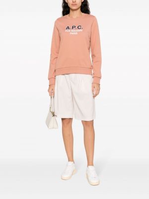 Sweatshirt aus baumwoll mit print A.p.c. pink