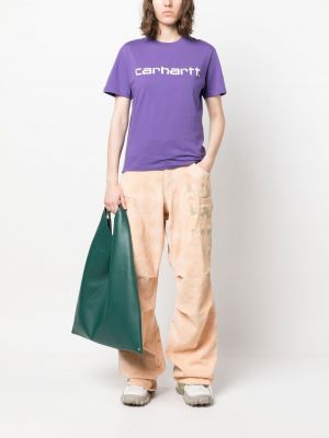 T-shirt aus baumwoll mit print Carhartt Wip lila
