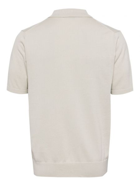Medvilninis polo marškinėliai su zebro raštu Ps Paul Smith pilka