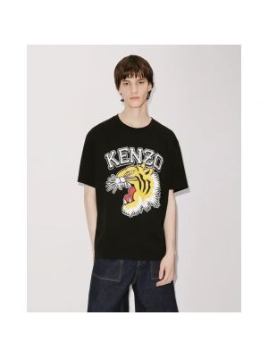 Camisa con rayas de tigre Kenzo negro
