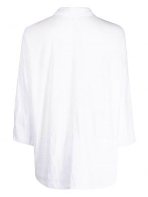 Lněná košile s tříčtvrtečními rukávy Transit bílá