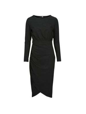 Mini šaty s dlouhými rukávy jersey Karl Lagerfeld černé